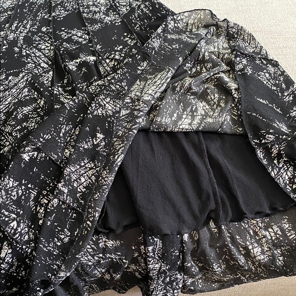 Coldwater Creek Black and White Patterned Midi Dress - Picture 6 of 7